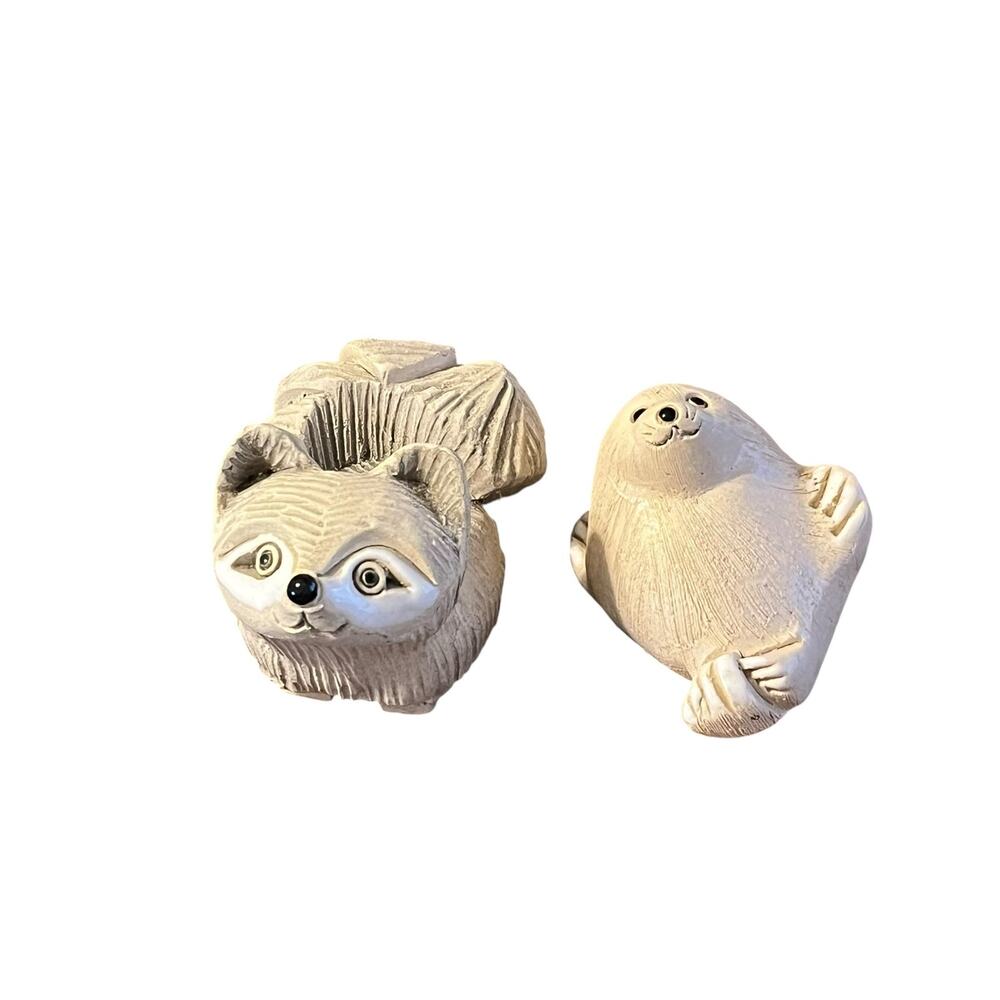 Artesania Rinconada Snowy Animals Fox Seal Figurine Set